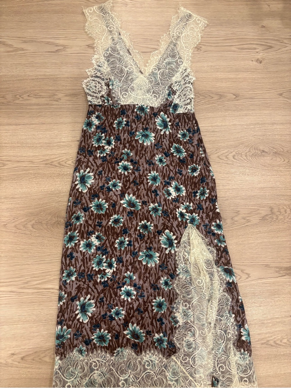 Rachel Comey Floral Lace-Trim Midi Dress